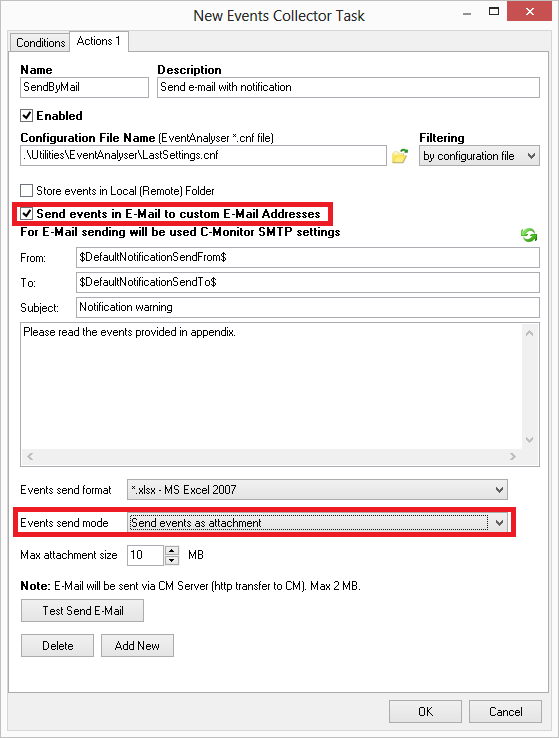 Nastavenie notifikácií na udalosť e-mailom Nastavenie notifikácií na udalosť e-mailom
