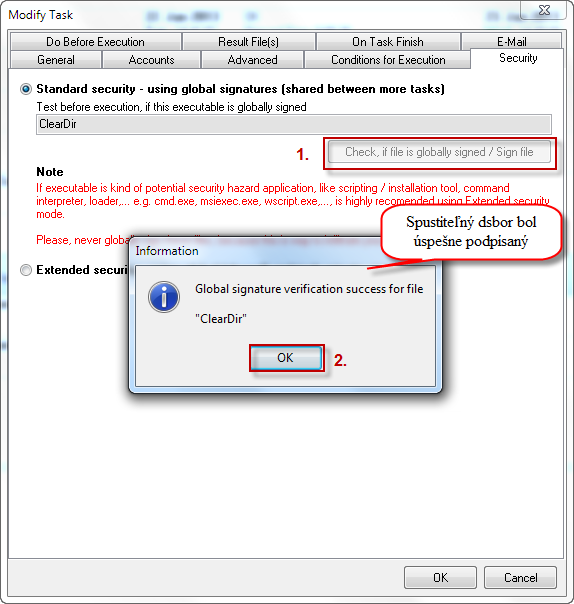 Spustiteľný súbor bol úspešne podpísaný