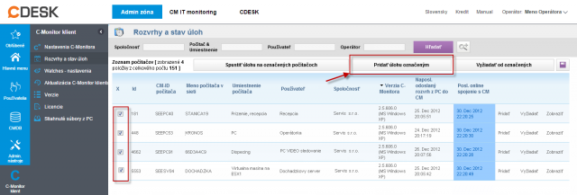 Pridanie úlohy z vášho .sdl súboru na viac PC naraz