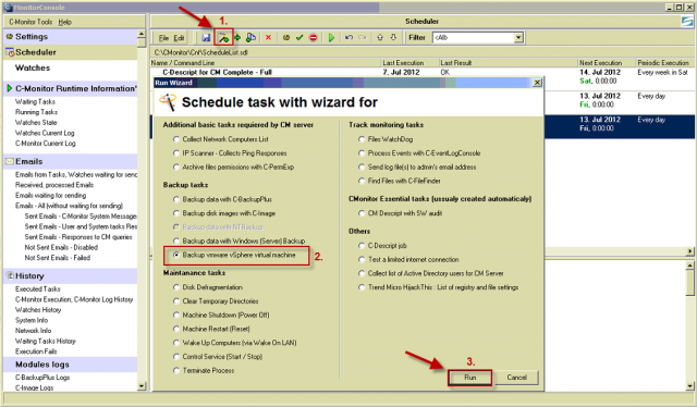 Spustenie sprievodcu pre vmware vSphere zálohovania